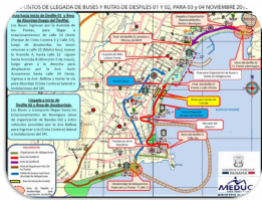 Mapa de Ruta del Desfile de Panamá 2015