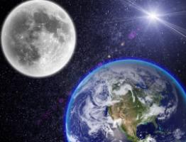 la tierra y la luna